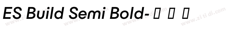 ES Build Semi Bold字体转换